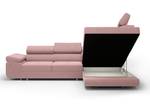 Ecksofa Eckcouch Almada L Form Couch Pink - Ecke davorstehend links