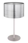 Große Tischlampe dimmbar Metall Silber Silber - Metall - Kunststoff - 23 x 40 x 23 cm