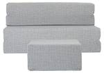 Sofa Klappbett 17cm Schaum 3pl.+ Puff Grau - Textil - 133 x 68 x 67 cm
