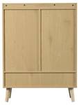 Sideboard Kommode Coeus Ⅲ Braun - Holzwerkstoff - Metall - Massivholz - Holzart/Dekor - 35 x 105 x 80 cm