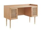 Table de bureau Bombong Marron - En partie en bois massif - 130 x 82 x 50 cm