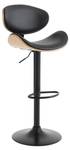 Tabouret de bar MONTENEGRO Lot de 2 Noir - Cuir synthétique - 46 x 111 x 49 cm