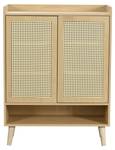 Sideboard Kommode Coeus Ⅲ Braun - Holzwerkstoff - Metall - Massivholz - Holzart/Dekor - 35 x 105 x 80 cm