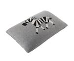 Waschbares Baumwollkissen, ZEBRA Grau - Naturfaser - 30 x 25 x 25 cm