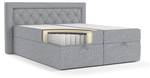 Premium Boxspringbett Jayleen Grau - Breite: 140 cm