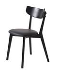 Lot de 2 chaises Aude Noir - En partie en bois massif - 48 x 81 x 50 cm