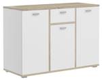 Buffet Cosmo Blanc - En partie en bois massif - 120 x 84 x 48 cm