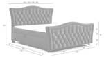 Boxspringbett TURHAN Grau - Breite: 190 cm