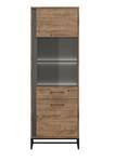 Vitrinenschrank Luton Braun - Holzwerkstoff - 67 x 197 x 40 cm