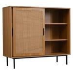 Sideboard RattanWalnut Ⅲ Braun - Holzwerkstoff - Metall - 100 x 90 x 37 cm