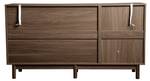 Sideboard Retrostil Ⅱ Braun - Holzwerkstoff - Holz teilmassiv - 40 x 76 x 140 cm