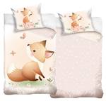 Kinderbettwäsche Fuchs Beige - Braun - Weiß - Textil - 135 x 200 x 1 cm