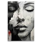 Image Canvas VISAGE De Femme Abstraction 60 x 90 x 90 cm