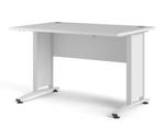 Schreibtisch in weißer Holzoptik Weiß - Holzwerkstoff - 80 x 75 x 120 cm