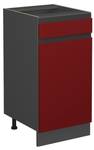 Meuble cuisine R-Line 39712 Anthracite - Rouge