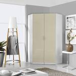 Armoire d'angle Celle Blanc alpin / Gris sable brillant