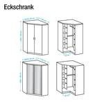 Eckschrank Julan Eiche sägerau/Lavafarbig