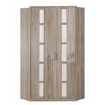 Armoire d'angle Mena Chêne brut de sciage / Blanc alpin