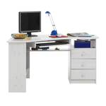 Bureau d'angle Berra Pin massif - Blanc