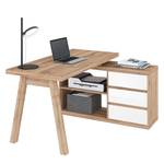 Bureau d'angle Rya Blanc brillant