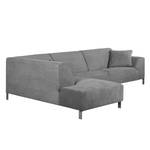 Ecksofa Almeirim Webstoff Longchair/Ottomane davorstehend links - Grau