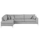 Ecksofa Amarante Webstoff Webstoff - Lichtgrau - Longchair davorstehend links