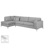 Ecksofa Amarante Webstoff Webstoff - Lichtgrau - Longchair davorstehend links