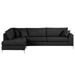 Ecksofa Amarante Webstoff Webstoff - Schwarz - Longchair davorstehend links