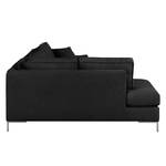 Ecksofa Amarante Webstoff Webstoff - Schwarz - Longchair davorstehend links