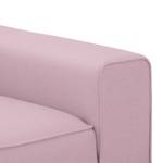 Ecksofa Ampio I Webstoff Stoff Floreana: Rosa - Longchair davorstehend links - Schwarz