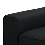 Ecksofa Ampio I Webstoff Stoff Floreana: Anthrazit - Longchair davorstehend rechts - Grau