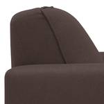 Ecksofa Ampio I Webstoff Stoff Naya: Braun - Longchair davorstehend links - Grau