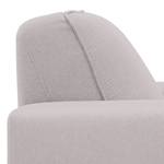 Ecksofa Ampio I Webstoff Stoff Naya: Grau-Beige - Longchair davorstehend rechts - Grau