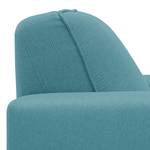 Canapé d'angle Ampio I Tissu Tissu Naya : Turquoise - Méridienne courte à droite (vue de face) - Noir