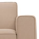 Ecksofa Ampio II Webstoff Stoff Floreana: Kamel - Longchair davorstehend links - Grau