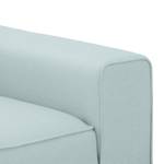 Ecksofa Ampio II Webstoff Stoff Floreana: Mintgrün - Longchair davorstehend links - Grau