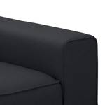 Ecksofa Ampio II Webstoff Stoff Naya: Anthrazit - Longchair davorstehend links - Grau