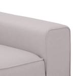 Ecksofa Ampio II Webstoff Stoff Naya: Grau-Beige - Longchair davorstehend links - Grau