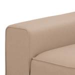 Ecksofa Ampio II Webstoff Stoff Floreana: Kamel - Longchair davorstehend rechts - Grau