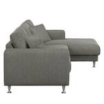 Ecksofa Arietta II Strukturstoff Fango - Longchair davorstehend rechts