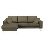 Ecksofa Arietta II Strukturstoff Havanna - Longchair davorstehend links