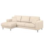 Ecksofa Arietta II Strukturstoff Hellbeige - Longchair davorstehend links