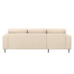 Ecksofa Arietta II Strukturstoff Hellbeige - Longchair davorstehend links