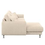 Hoekbank Arietta II structuurstof - Licht beige - Longchair vooraanzicht links