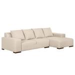 Ecksofa Arrimal II Webstoff Longchair/Ottomane davorstehend rechts - Creme