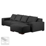 Ecksofa Arrimal I Webstoff Longchair/Ottomane davorstehend rechts - Schwarz