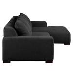 Ecksofa Arrimal I Webstoff Longchair/Ottomane davorstehend rechts - Schwarz