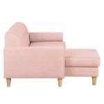 Ecksofa Viona I Webstoff Stoff Meda: Mauve - Longchair davorstehend links