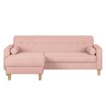 Ecksofa Viona I Webstoff Stoff Meda: Mauve - Longchair davorstehend links