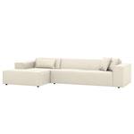 Ecksofa Atlanta Echtleder Echtleder Gad: Creme - Longchair davorstehend links